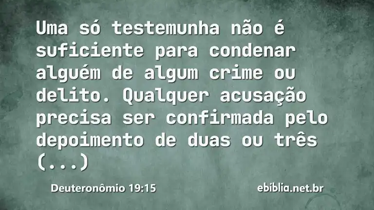 Deuteronômio 19:15