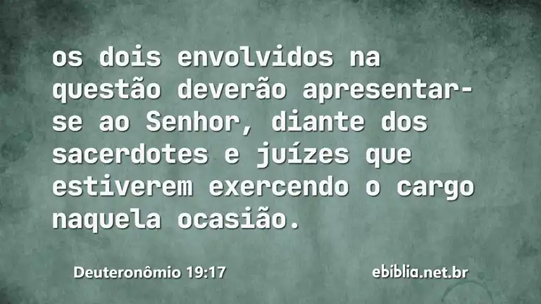 Deuteronômio 19:17