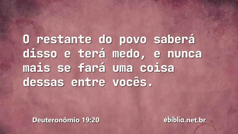 Deuteronômio 19:20