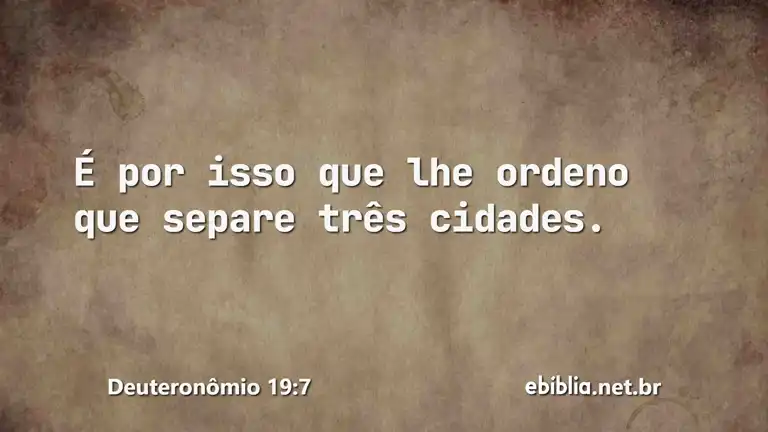 Deuteronômio 19:7