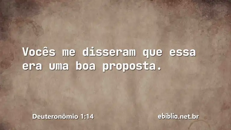 Deuteronômio 1:14