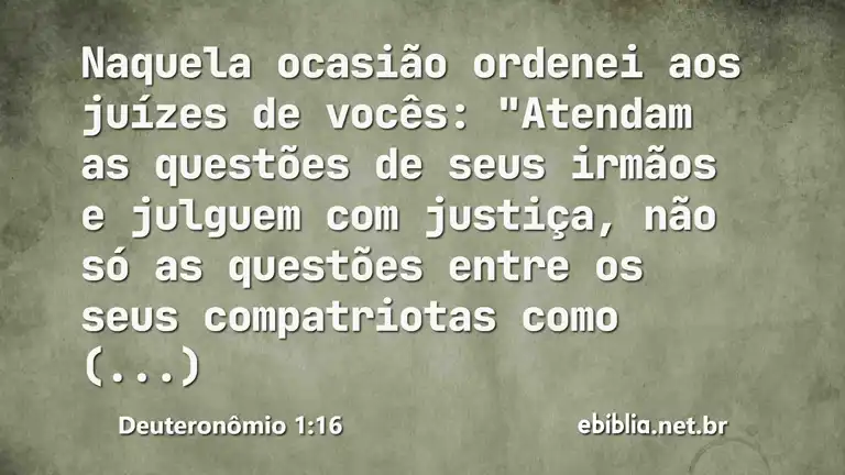 Deuteronômio 1:16