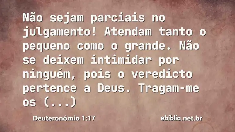 Deuteronômio 1:17