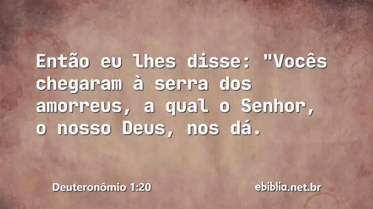 Deuteronômio 1:20