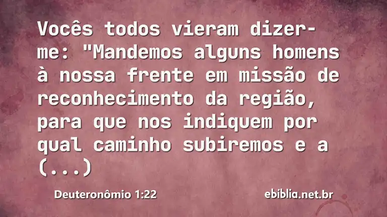 Deuteronômio 1:22