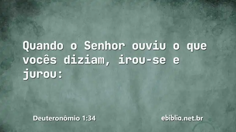 Deuteronômio 1:34