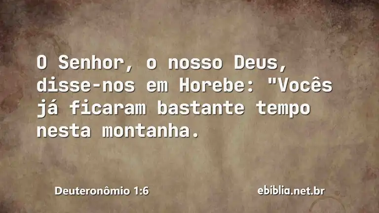 Deuteronômio 1:6