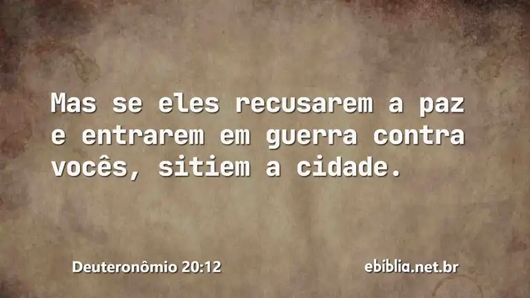 Deuteronômio 20:12