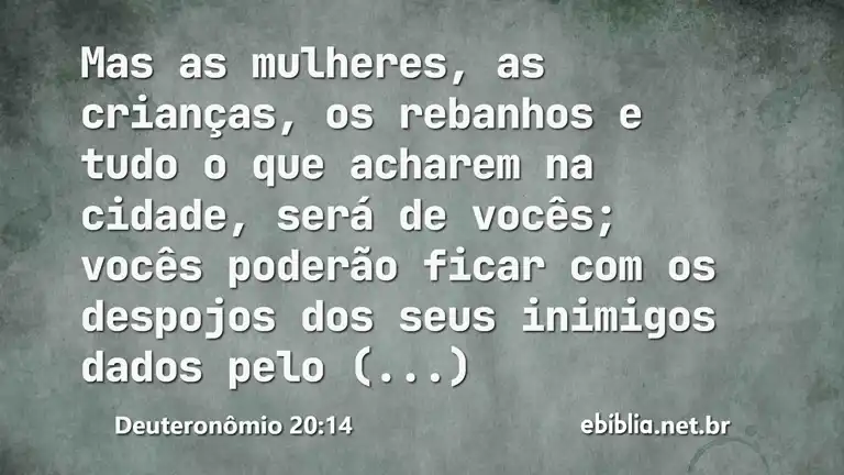 Deuteronômio 20:14