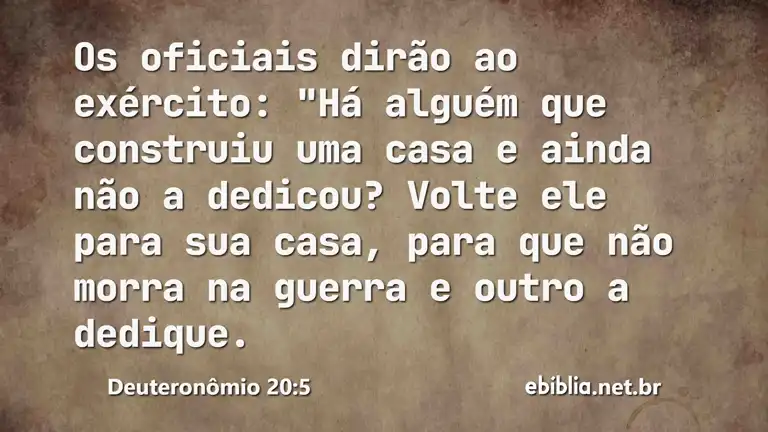 Deuteronômio 20:5