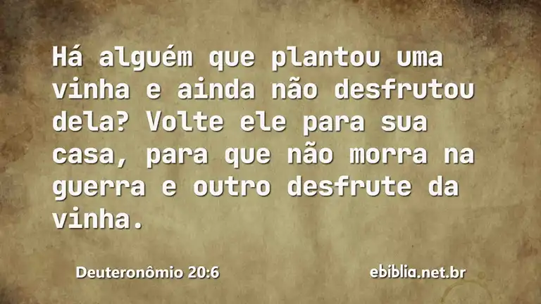 Deuteronômio 20:6