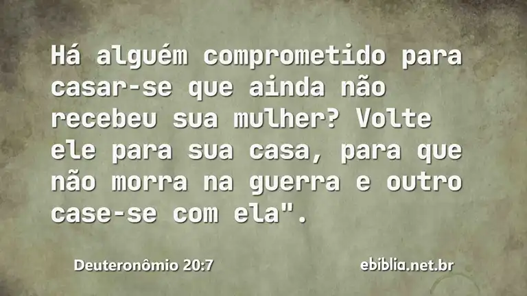 Deuteronômio 20:7