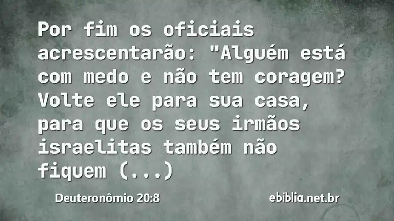 Deuteronômio 20:8