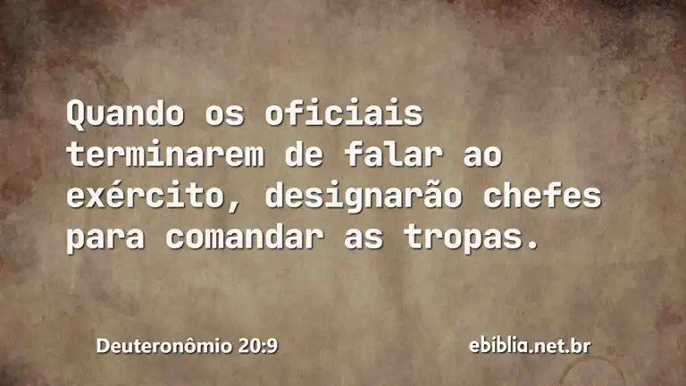 Deuteronômio 20:9