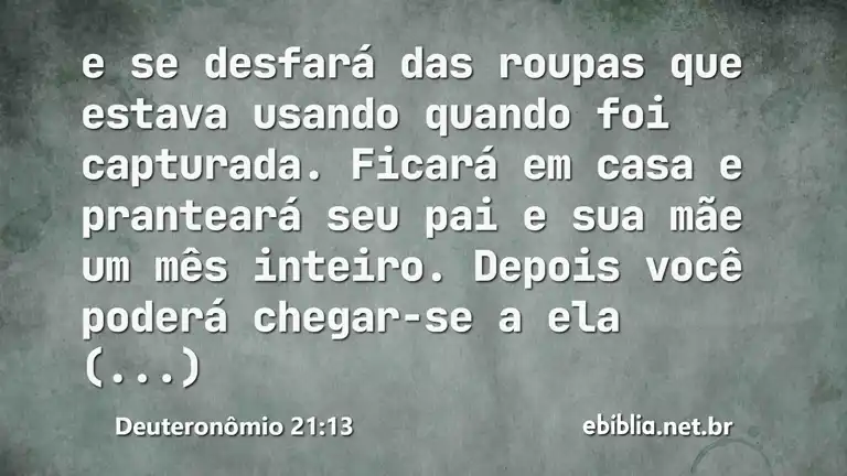 Deuteronômio 21:13