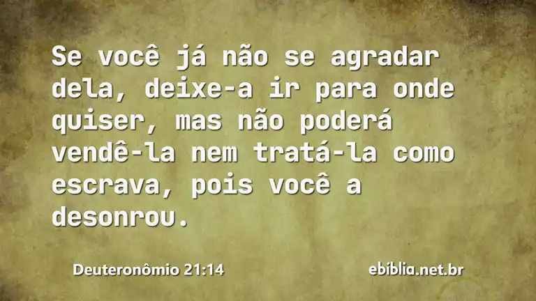 Deuteronômio 21:14