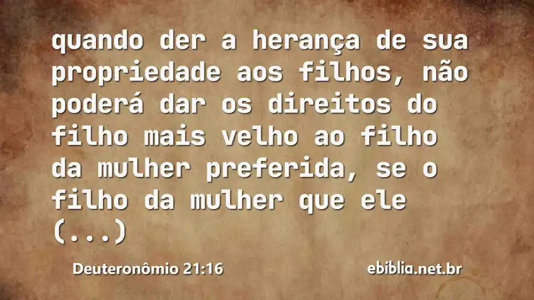 Deuteronômio 21:16