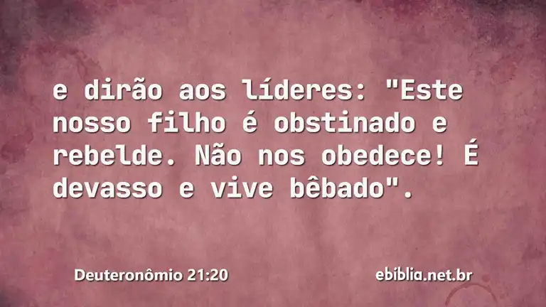 Deuteronômio 21:20