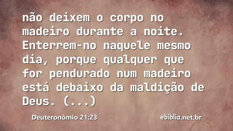 Deuteronômio 21:23