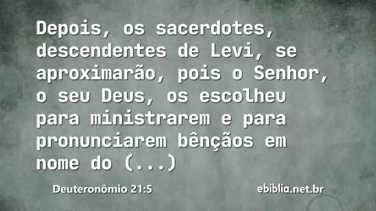 Deuteronômio 21:5