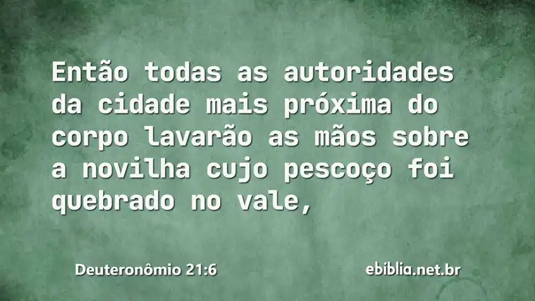 Deuteronômio 21:6