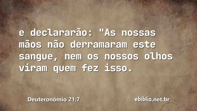 Deuteronômio 21:7