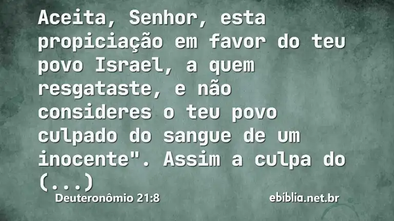 Deuteronômio 21:8