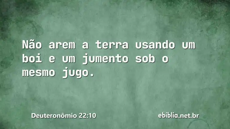 Deuteronômio 22:10