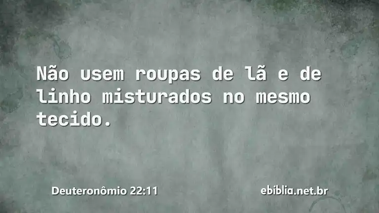 Deuteronômio 22:11