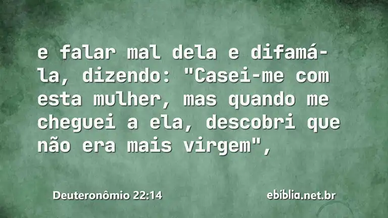 Deuteronômio 22:14