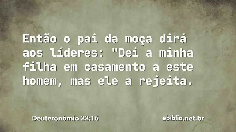 Deuteronômio 22:16