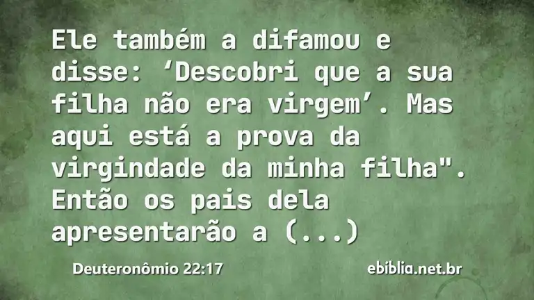 Deuteronômio 22:17