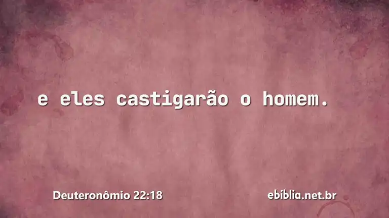 Deuteronômio 22:18