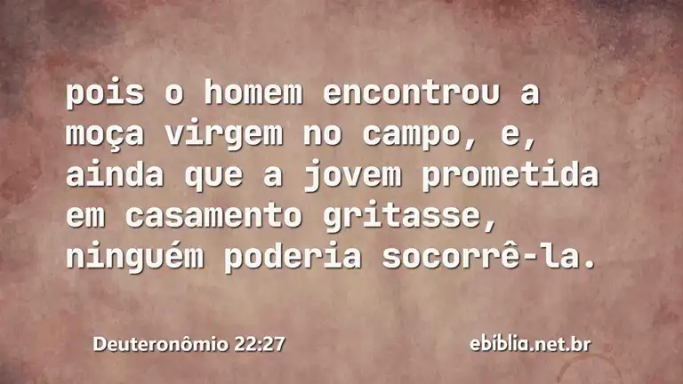 Deuteronômio 22:27