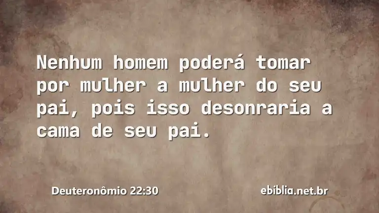 Deuteronômio 22:30