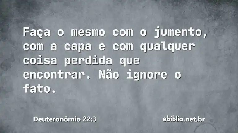 Deuteronômio 22:3