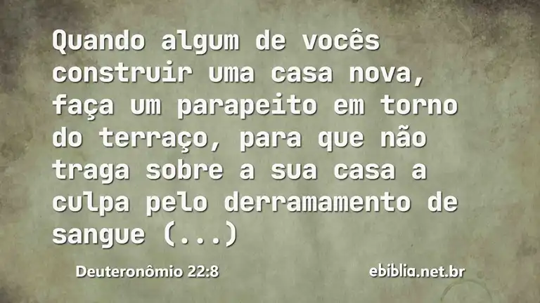 Deuteronômio 22:8