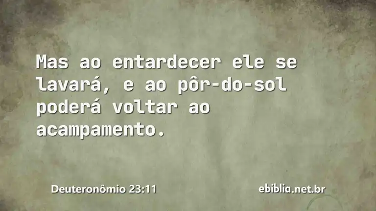 Deuteronômio 23:11