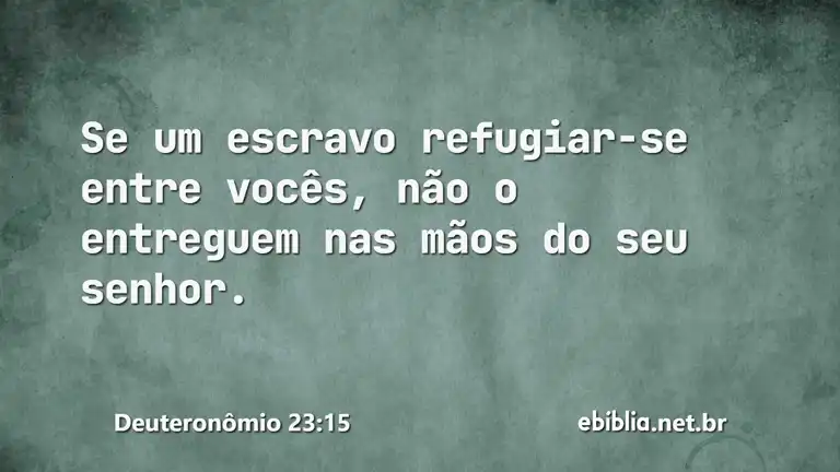 Deuteronômio 23:15