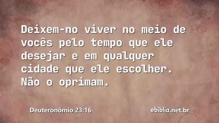 Deuteronômio 23:16