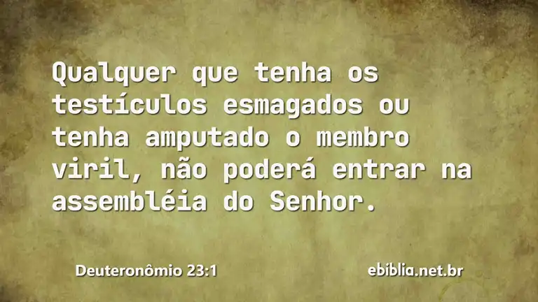 Deuteronômio 23:1