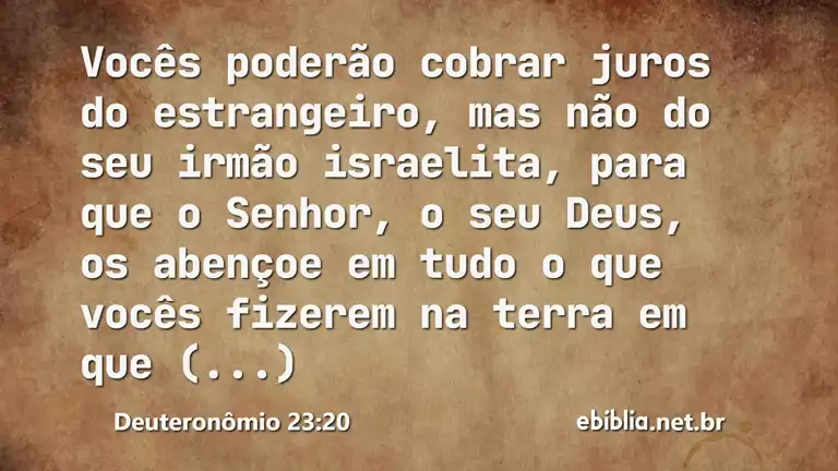 Deuteronômio 23:20