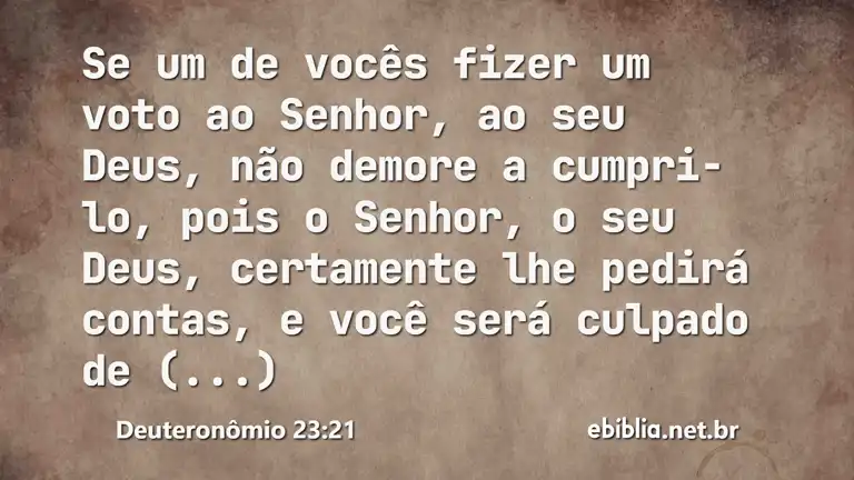 Deuteronômio 23:21