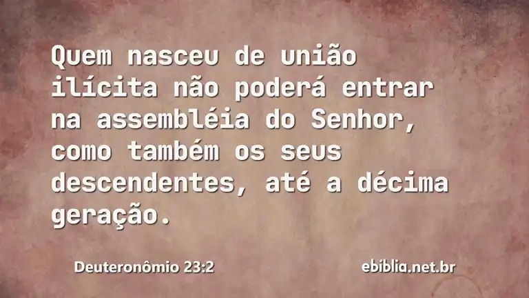 Deuteronômio 23:2