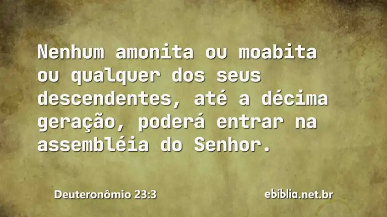 Deuteronômio 23:3