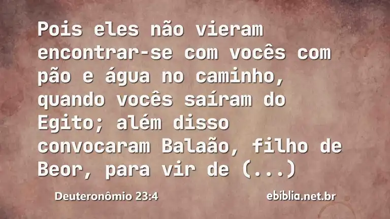 Deuteronômio 23:4