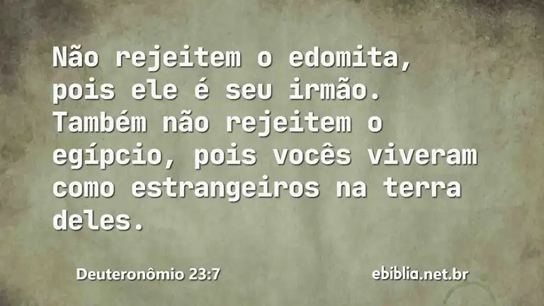 Deuteronômio 23:7