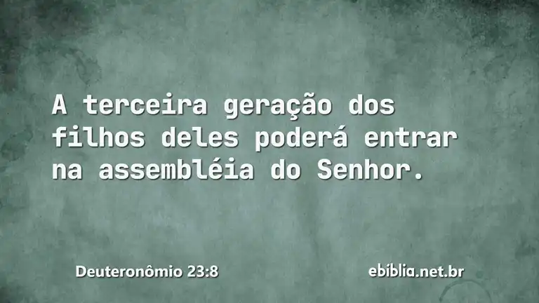 Deuteronômio 23:8