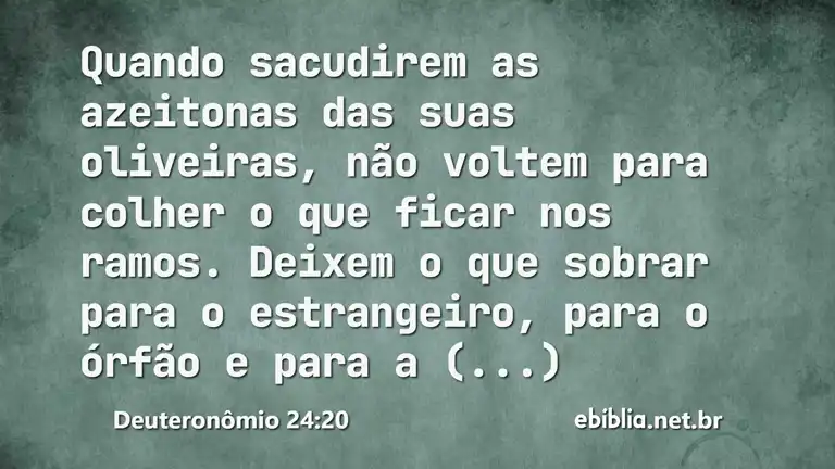 Deuteronômio 24:20