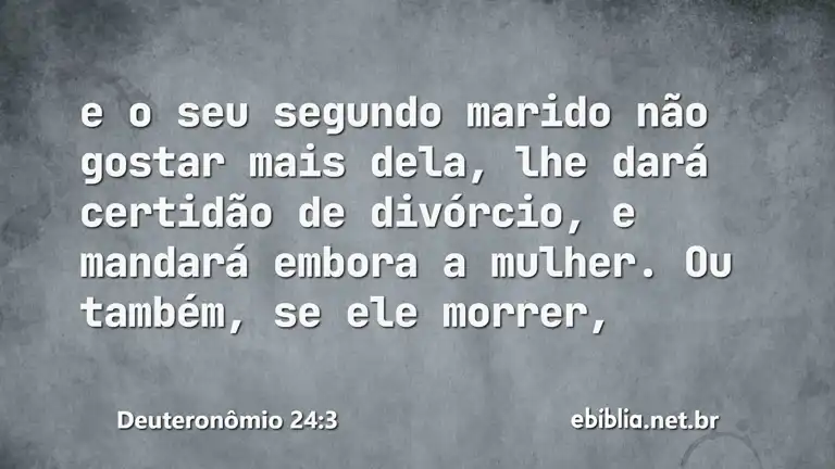 Deuteronômio 24:3